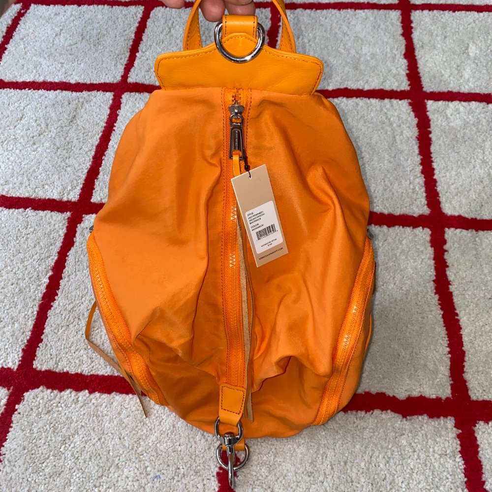 Rebecca Minkoff Julian Nylon Backpack Orange - Picture 2 of 6